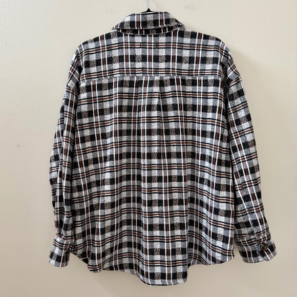 Mikarose Black, White and Brown Plaid Shirt, Sz M - Picture 7 of 10